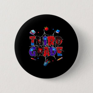 Badge Rond 5 Cm Retour à l'école garçon 3e année joueur jour de la