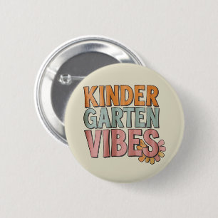 Badge Rond 5 Cm Retour à l'école maternelle pré K première année