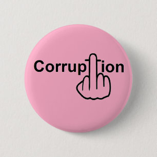 Badge Rond 5 Cm Retourner corruption de bouton