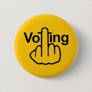 Badge Rond 5 Cm Retourner du vote de bouton