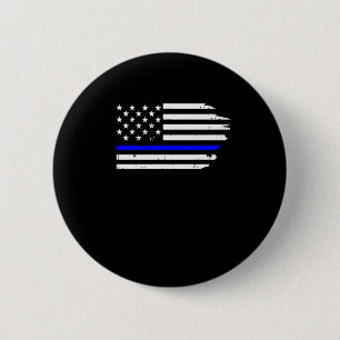 Badge Rond 5 Cm Retourner L'Autocollant Drapeau Bleu
