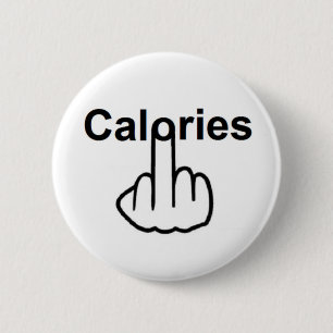 Badge Rond 5 Cm Retourner les calories du bouton