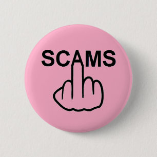 Badge Rond 5 Cm Retourner les scams de bouton