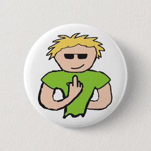 Badge Rond 5 Cm Retourner L'Oiseau