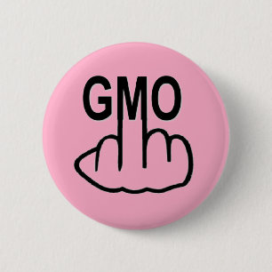 Badge Rond 5 Cm Retourner sur le bouton OGM