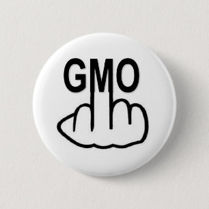 Badge Rond 5 Cm Retourner sur le bouton OGM