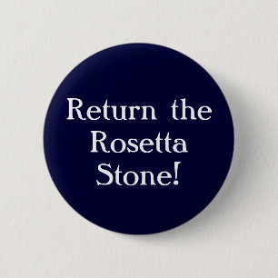 Badge Rond 5 Cm Retournez la pierre de Rosette !