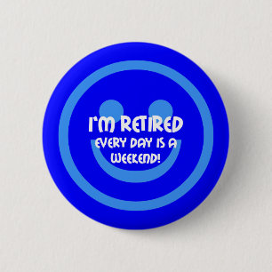 Badge Rond 5 Cm Retraite drôle de sourire