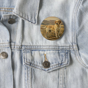 Badge Rond 5 Cm Retriever du Labrador
