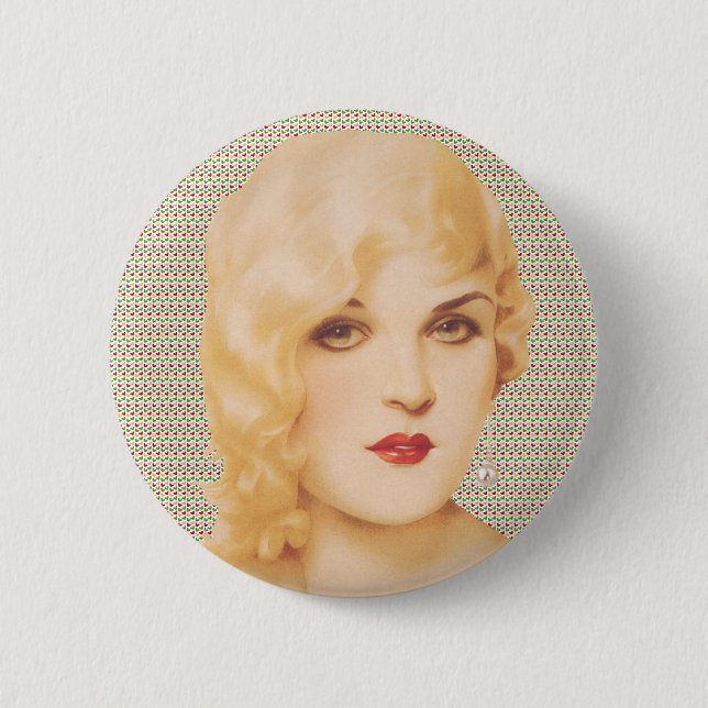 Badge Rond 5 Cm Rétro amour des années 1930 (Devant)