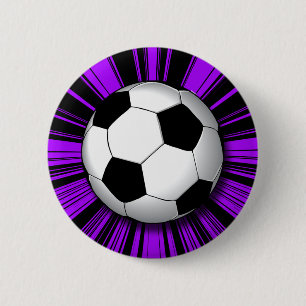 BADGE ROND 5 CM RÉTRO BALLON DE FOOTBALL