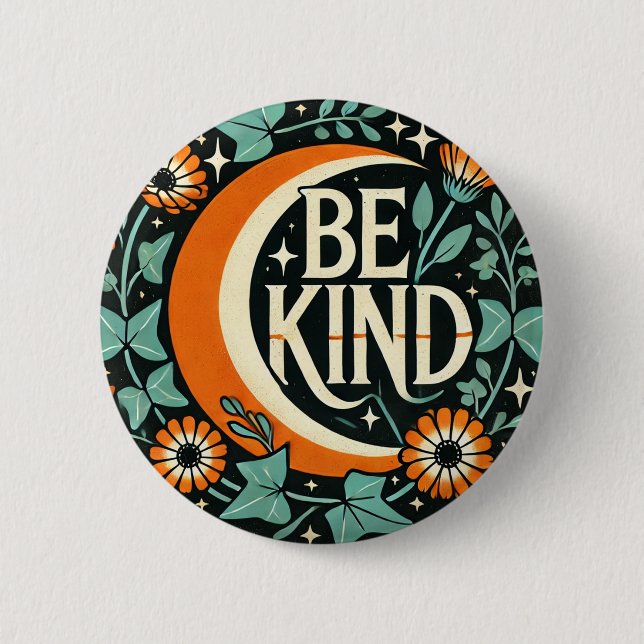Badge Rond 5 Cm Retro Be Kind (Devant)