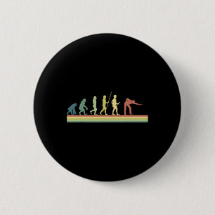 Badge Rond 5 Cm Retro Billiards Human Evolution Lover Pool Cadeau 