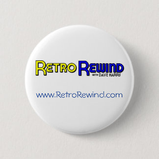 Badge Rond 5 Cm Rétro bouton de rebobinage