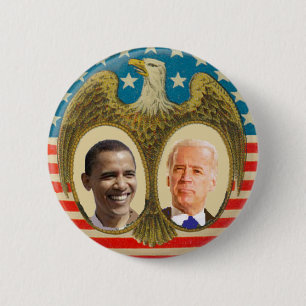 Badge Rond 5 Cm Rétro bouton d'Obama Biden