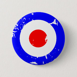 Badge Rond 5 Cm Rétro cible âgée vintage de mod