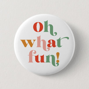Badge Rond 5 Cm Rétro couleur minimaliste Oh Quelle Lettres amusan