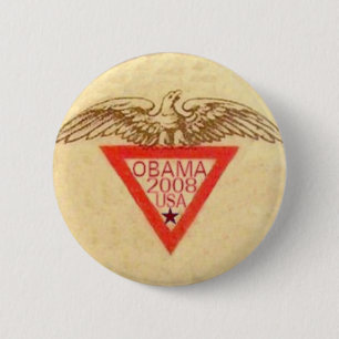 Badge Rond 5 Cm Rétro Eagle bouton d'Obama