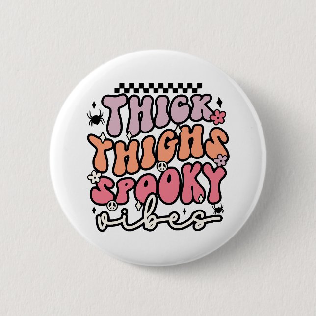 Badge Rond 5 Cm Retro Halloween (Devant)
