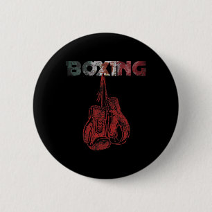 Badge Rond 5 Cm Retro Love Red Boxer Gants Style Vintage mexicain