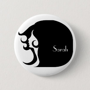 Badge Rond 5 Cm Retro Mod Woman