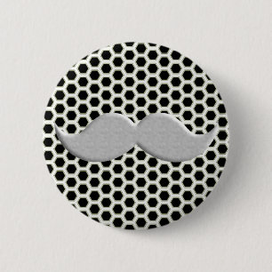 Badge Rond 5 Cm Rétro moustache de moustache de guidon