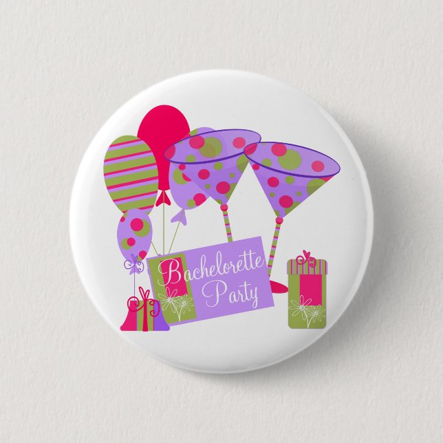Badge Rond 5 Cm Rétro partie de Bachelorette (Devant)
