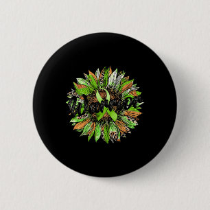 Badge Rond 5 Cm Retro-ruban vert de tournesol Leopard