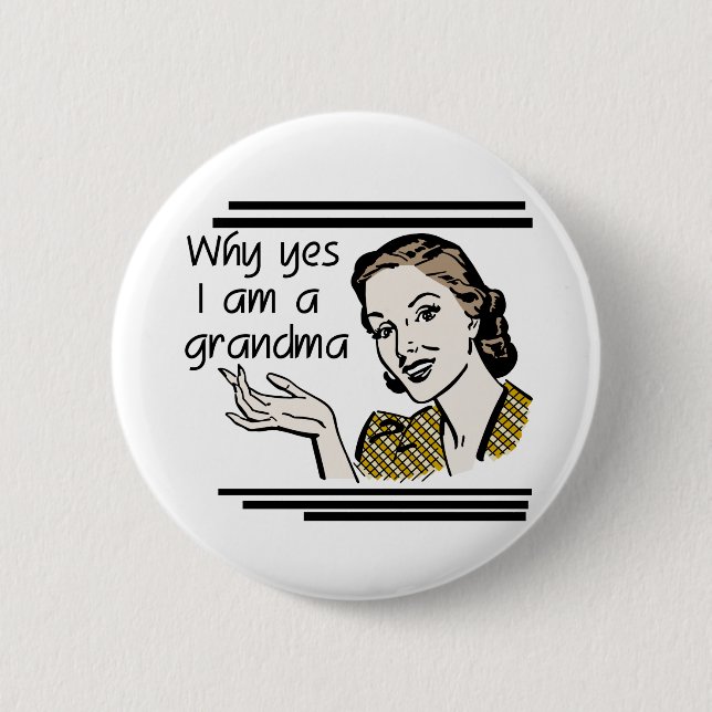 Badge Rond 5 Cm Rétro T-shirts et cadeaux de grand-maman (Devant)