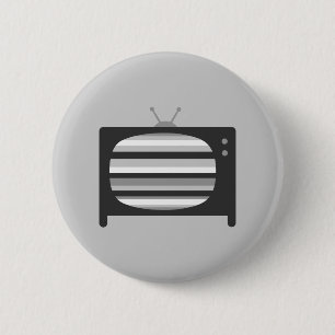 Badge Rond 5 Cm Retro TV