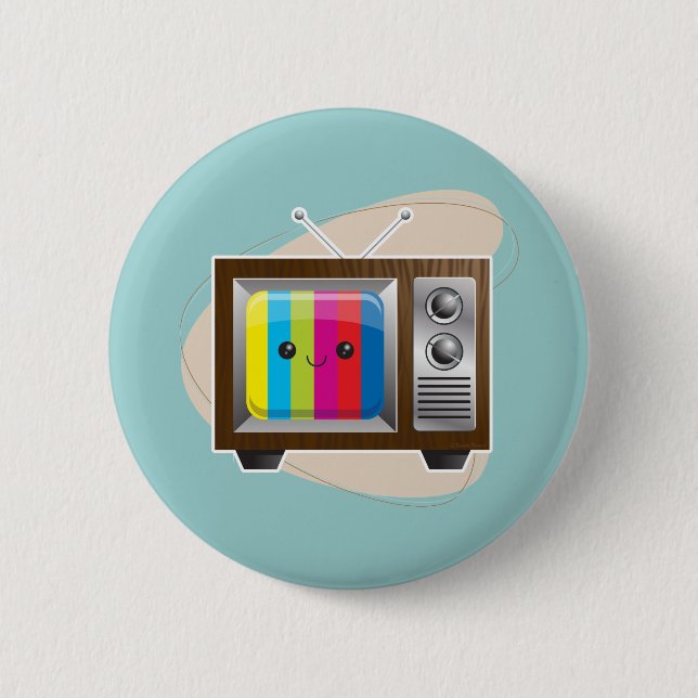 Badge Rond 5 Cm Rétro vision (Devant)