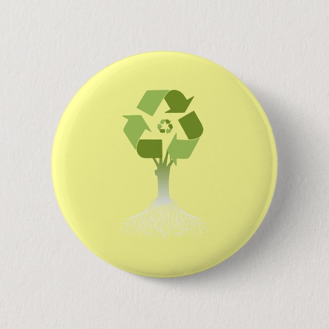 Badge Rond 5 Cm Réutilisation de l'arbre (Devant)
