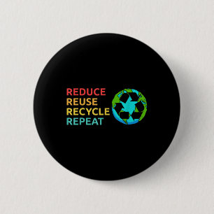 Badge Rond 5 Cm Réutiliser Recycle Planète De l'environnement Prot