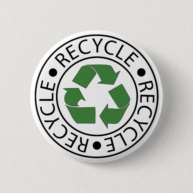 Badge Rond 5 Cm Réutilisez le logo vert de Ceter (Devant)