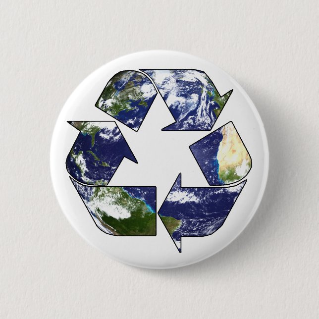 Badge Rond 5 Cm Réutilisez maintenant le bouton (Devant)