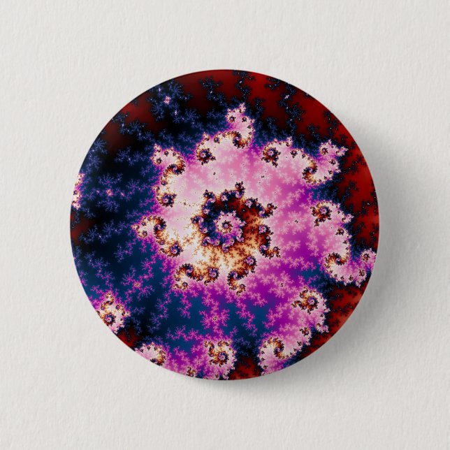 Badge Rond 5 Cm Rêve de Pin - bouton de fractale (Devant)