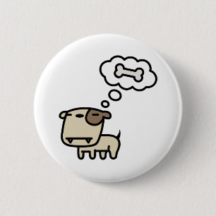 Badge Rond 5 Cm Rêver le chien