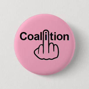 Badge Rond 5 Cm Revirement de la coalition des boutons