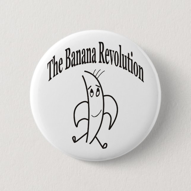 BADGE ROND 5 CM RÉVOLUTION DE BANANE (Devant)
