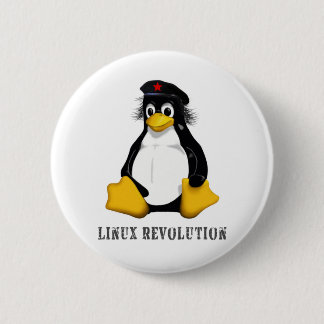 Badge Rond 5 Cm Révolution de Linux