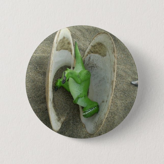 Badge Rond 5 Cm Rex en mer (Devant)