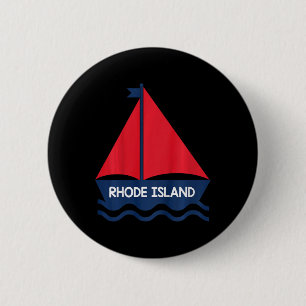 Badge Rond 5 Cm Rhode Island voilier garçons filles tout-petit 