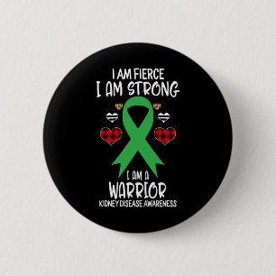 Badge Rond 5 Cm Ribbon de sensibilisation aux maladies du rein Je