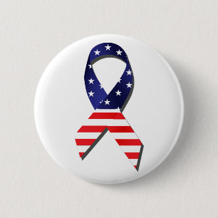Badge Rond 5 Cm Ribbon USA