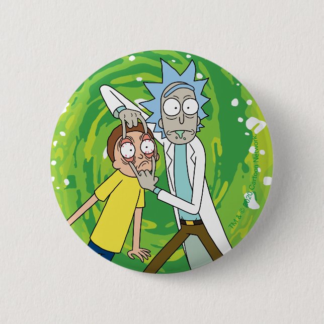 Badge Rond 5 Cm RICK ET MORTY™| Regarde Ça (Devant)
