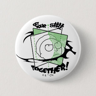 Badge Rond 5 Cm RICK ET MORTY™   Remettez-vous les idées en place 