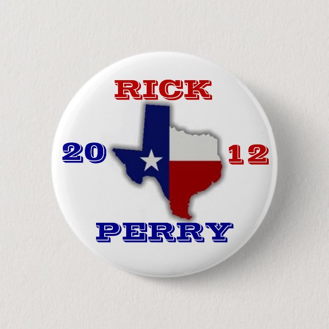 Badge Rond 5 Cm Rick Perry le Texas 2012 (Devant)
