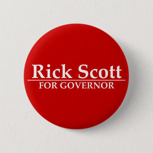 Badge Rond 5 Cm Rick Scott pour le gouverneur