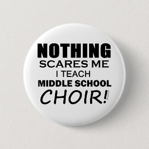 Badge Rond 5 Cm Rien ne me fait peur Chorale du collège