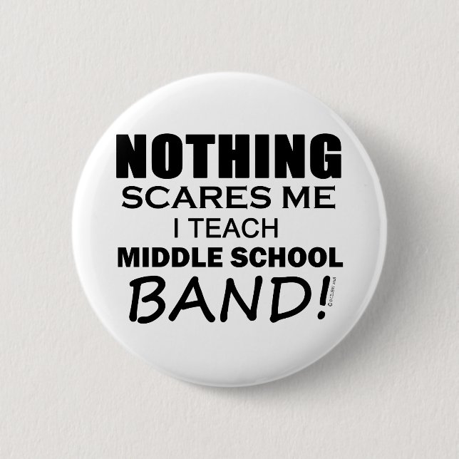 Badge Rond 5 Cm Rien ne me fait peur Musique du collège (Devant)